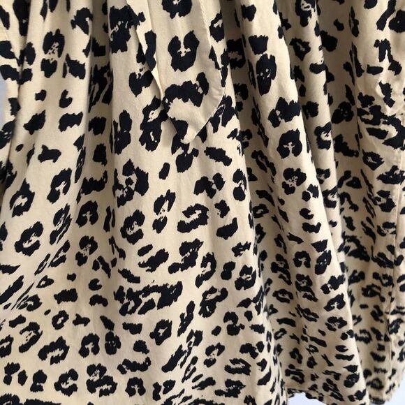 ASOS Maternity Tie Front Mini Tea Dress Leopard Print Dress UK 10 / US 6 / EU 38 - Picture 5 of 8